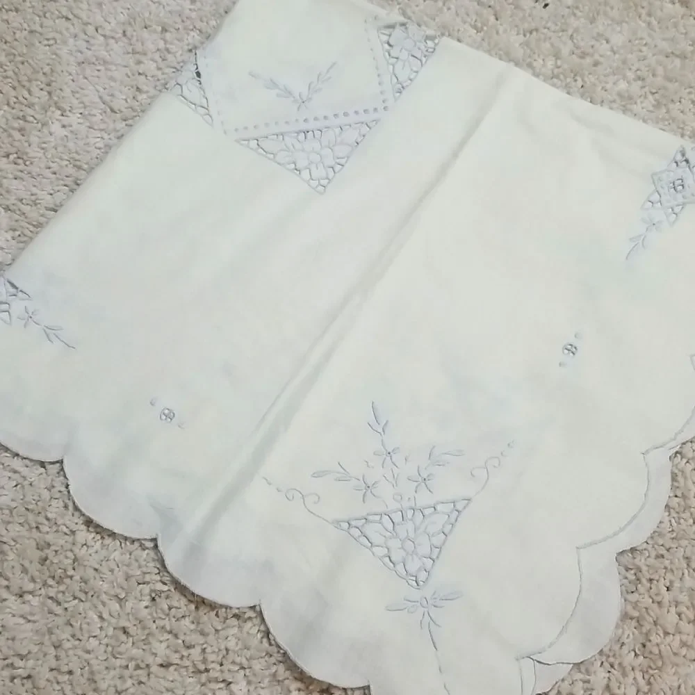 32 X 32 Pale Blue Luncheon Scarf PRETTY!